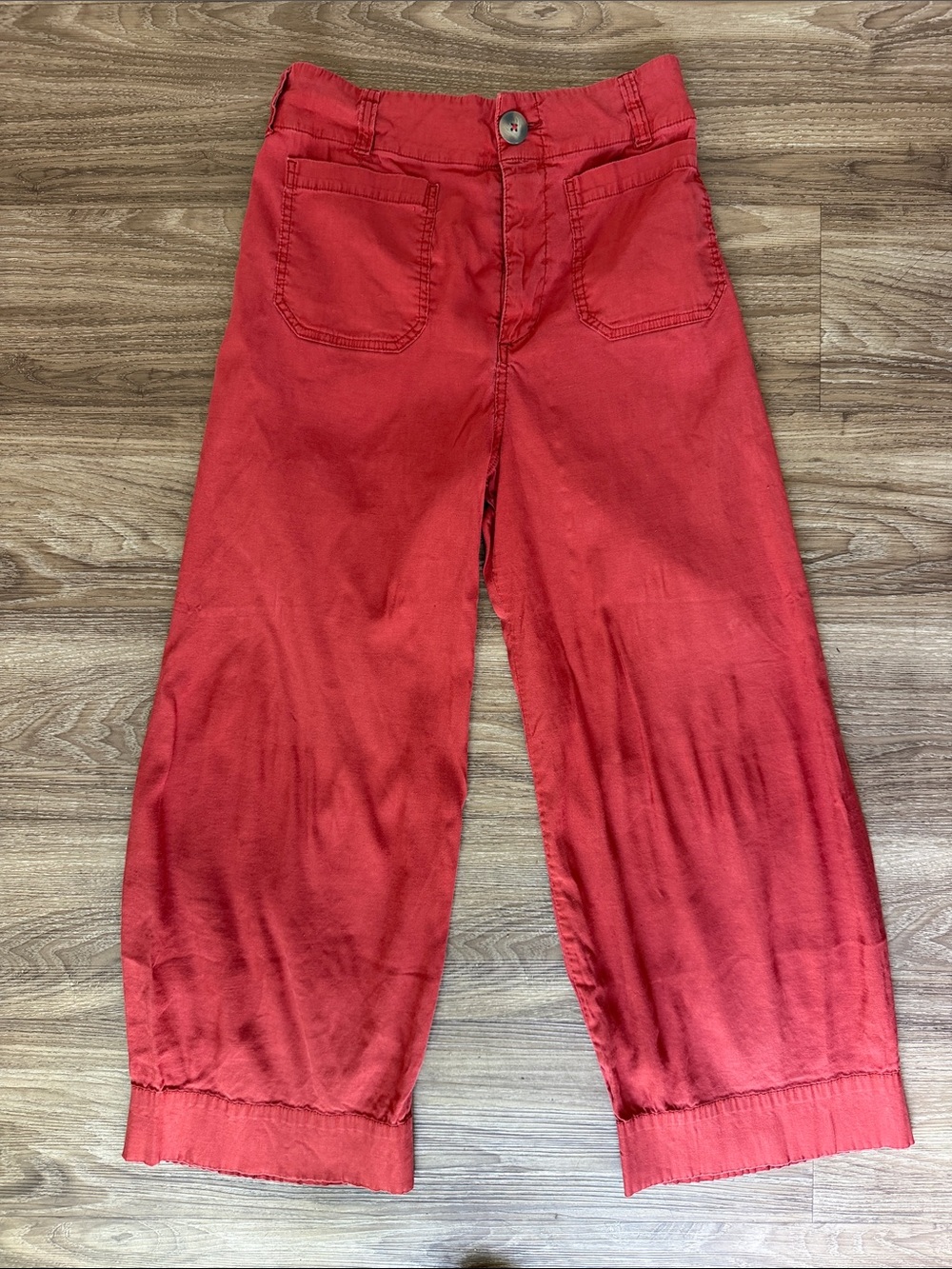 Anthropologie The Collete Wide Leg Orange Pants Size: 29